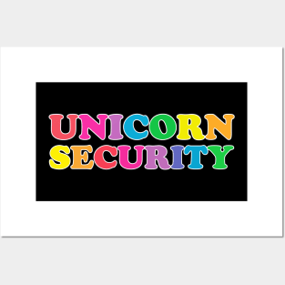 Halloween Dad Mom Daughter Adult Costume Unicorn Security Posters and Art